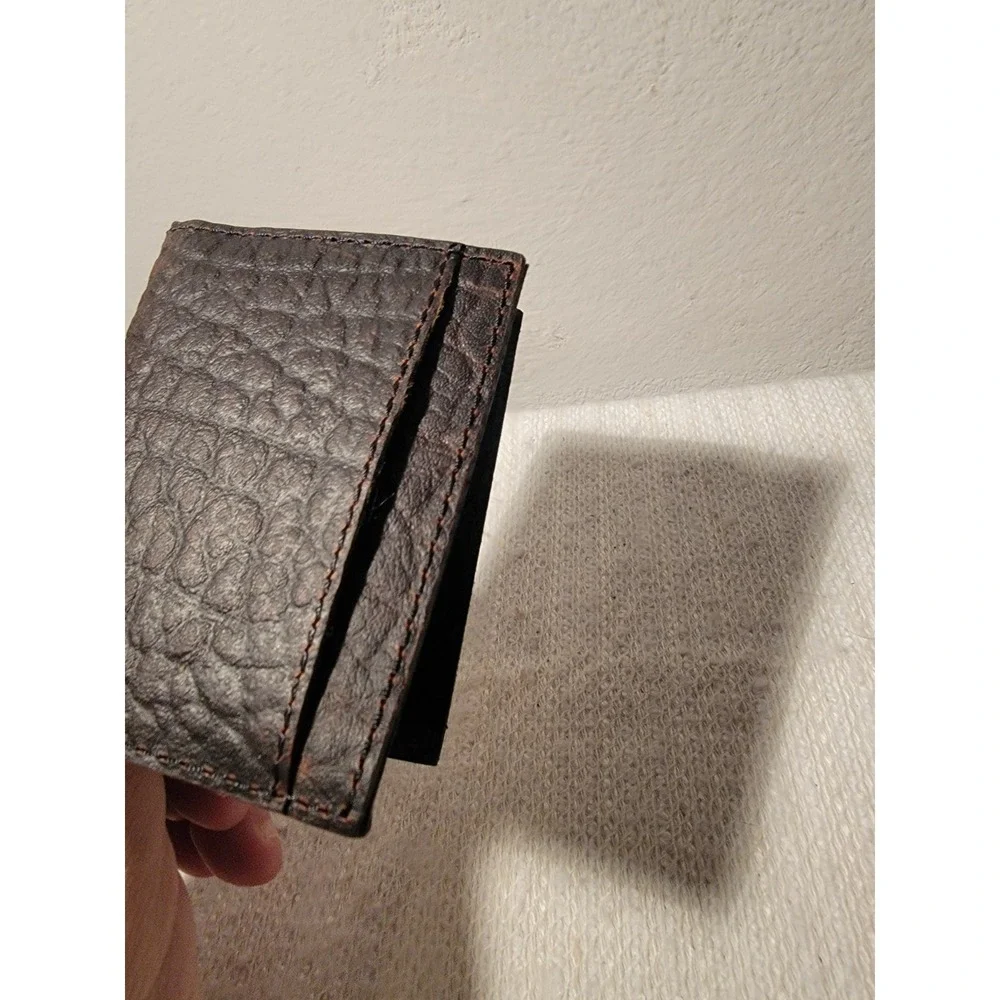Red Dirt Hat Co Bifold Card Case Genuine Leather Brown Wallet New In Box‎
